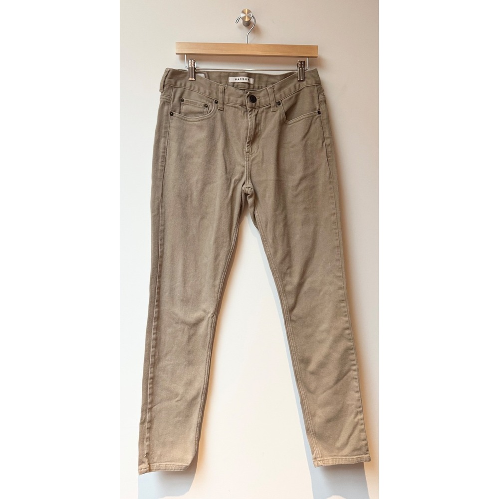 Men's PacSun 31x32 Skinny Tan‎ Beige Brown Jeans YTK